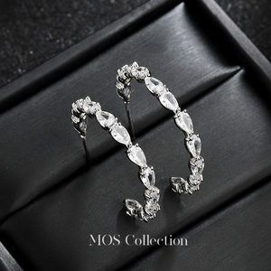 Statement hoop earrings 925 silver